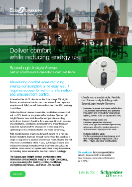 کاتالوگ EcoStruxure: Room connected sensors 