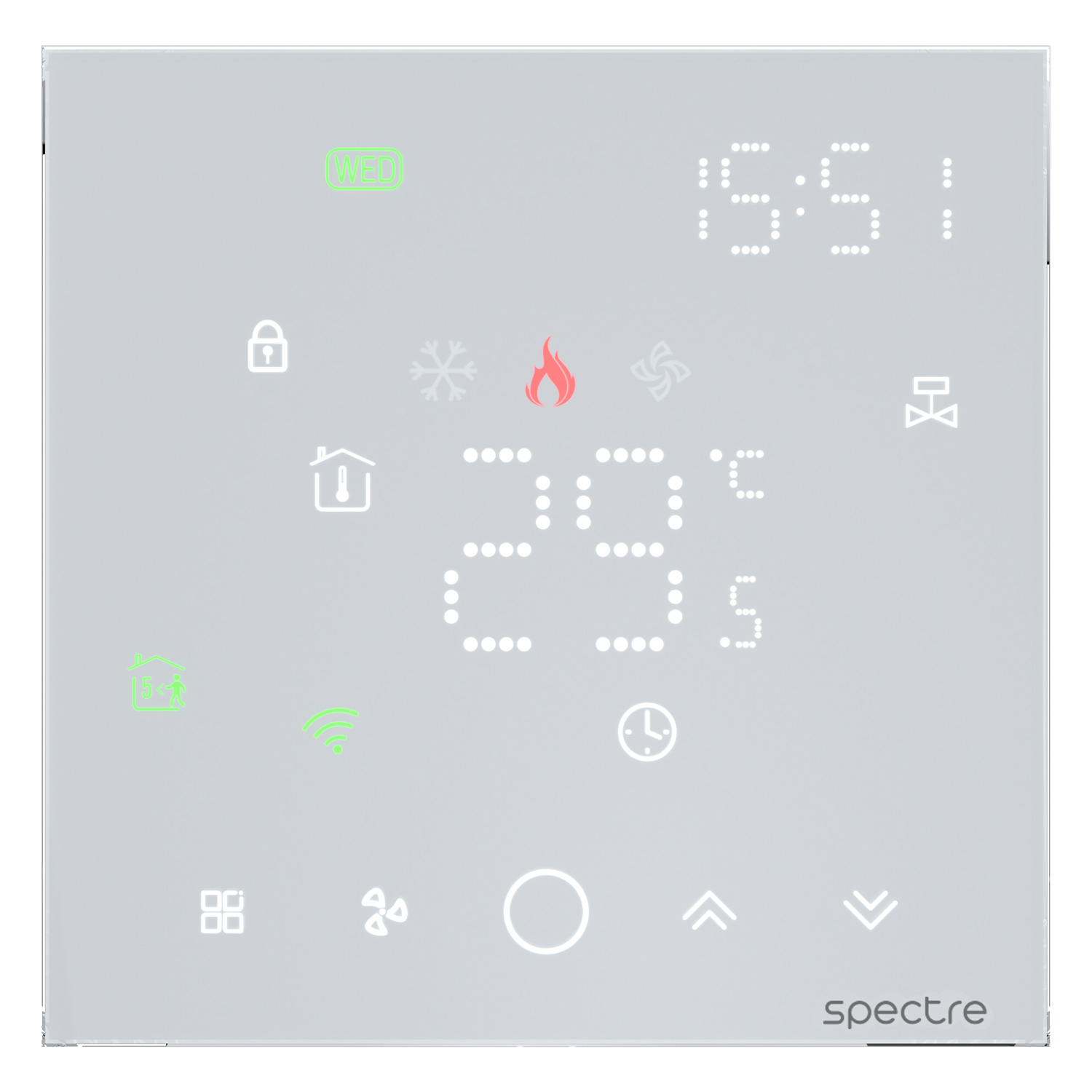 ترموستات هوشمند Ciel - سری TSR13 - فن کویل - Zigbee - Tuya - چهار لوله - سفید