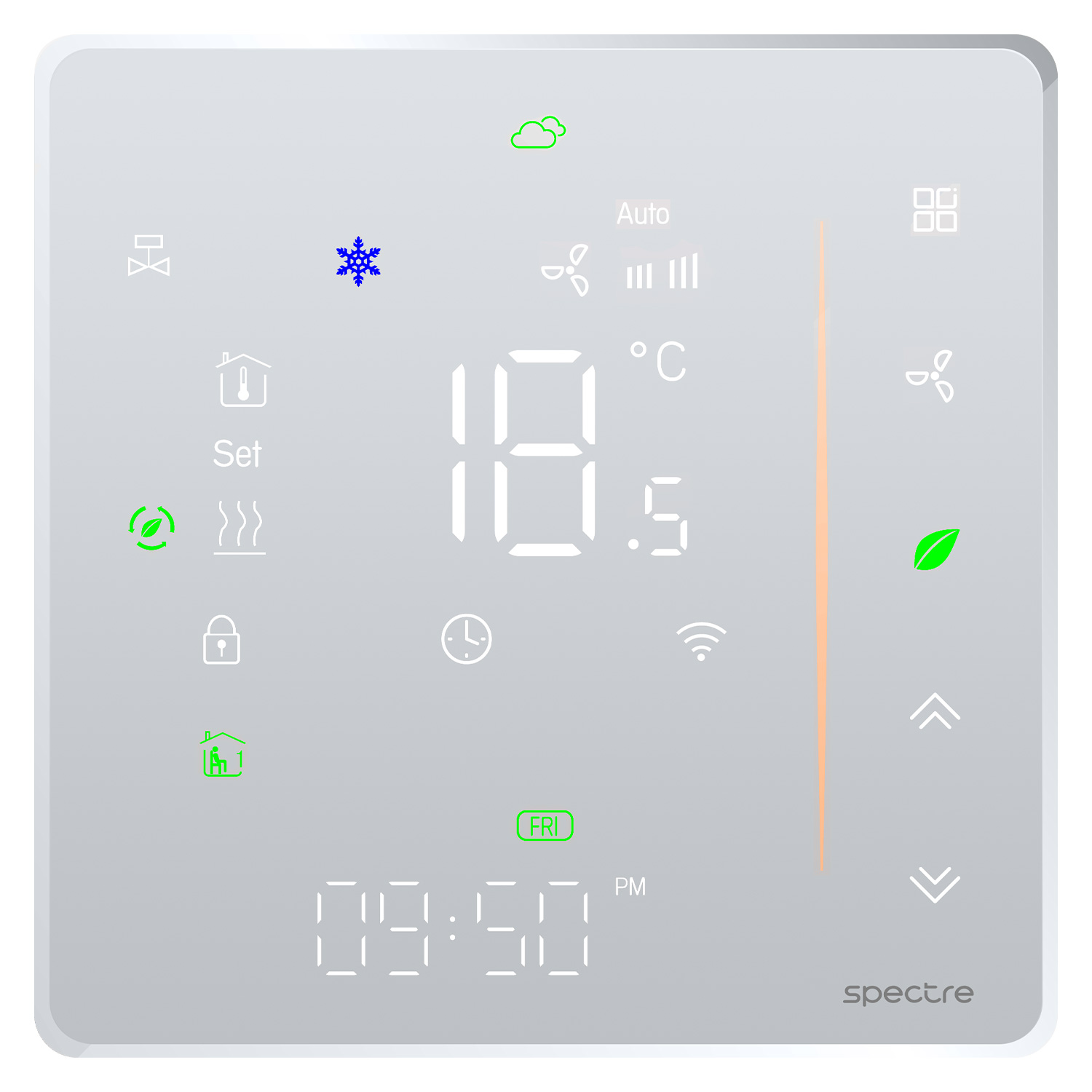 ترموستات هوشمند Ciel - سری TSR16 - فن کویل - Tuya - Wifi - دو لوله - سفید