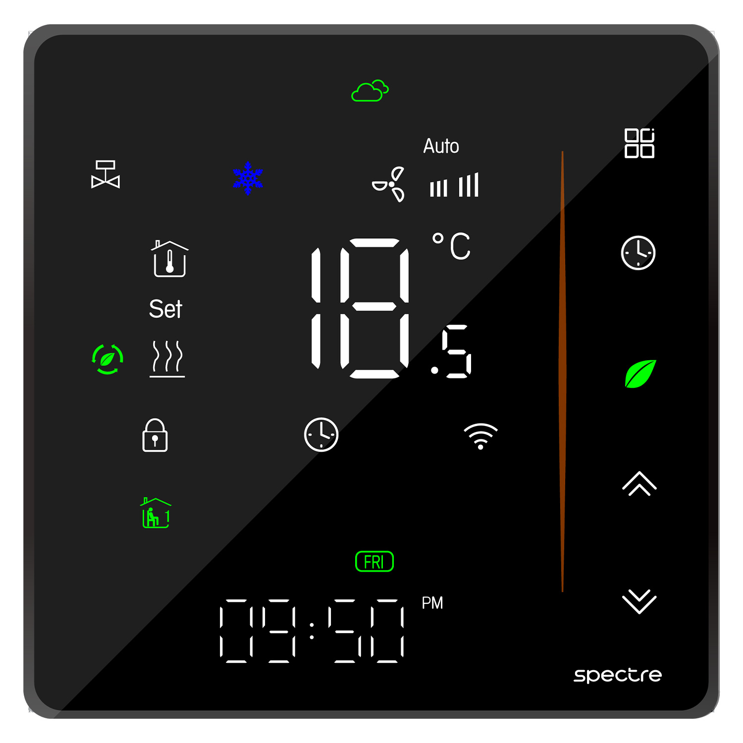 ترموستات هوشمند Ciel - سری TSR16 - گرمایش از کف - Tuya - Wifi - مشکی