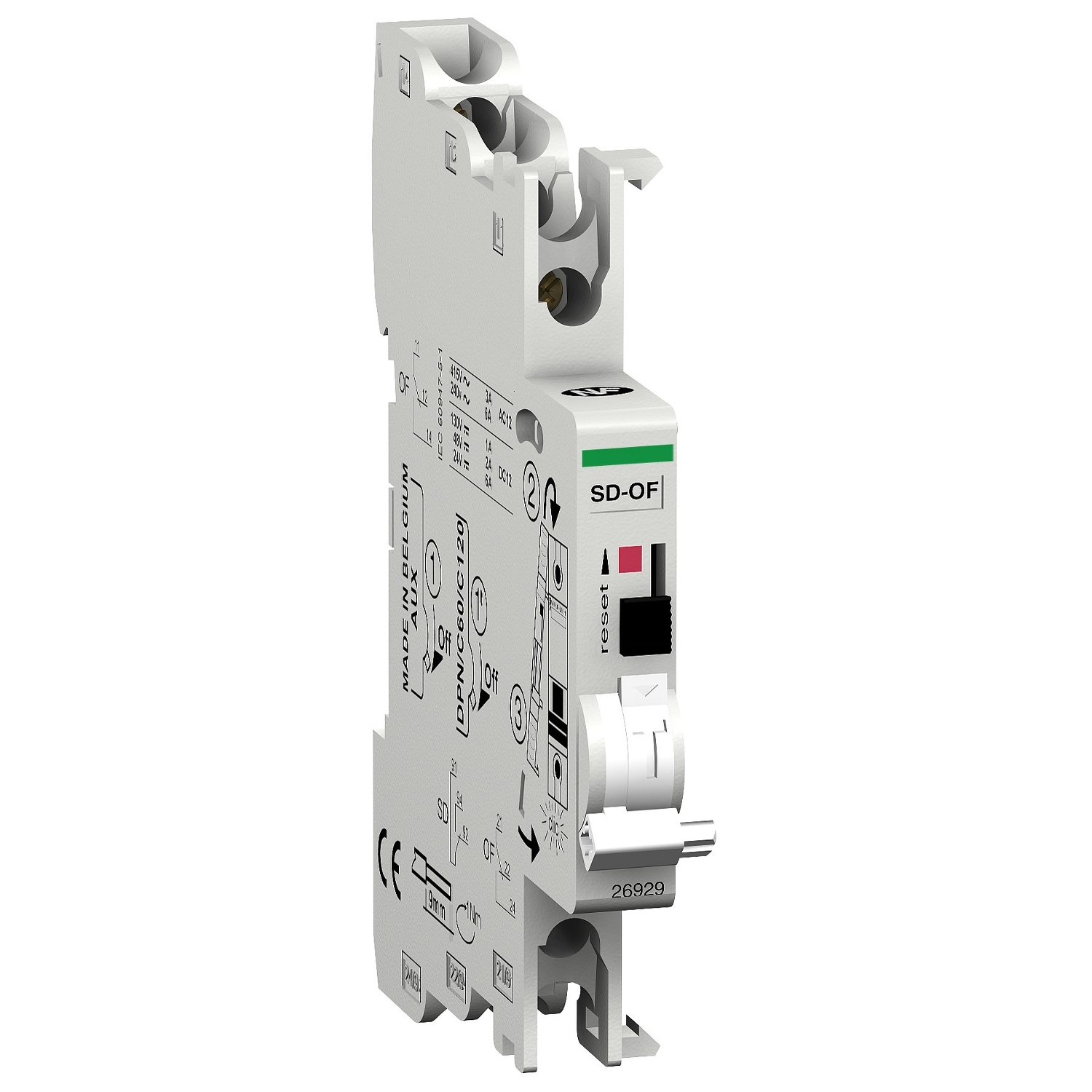 Multi9 - کنتاکت باز و بسته دوتایی یا کنتاکت خطا - 1 OF+SD/OF - 240/415 V AC - 24/130 V DC