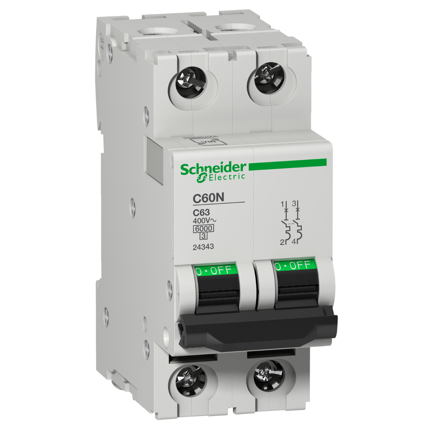 Multi9 - C60N - MCB - 2P - 63A - C Curve