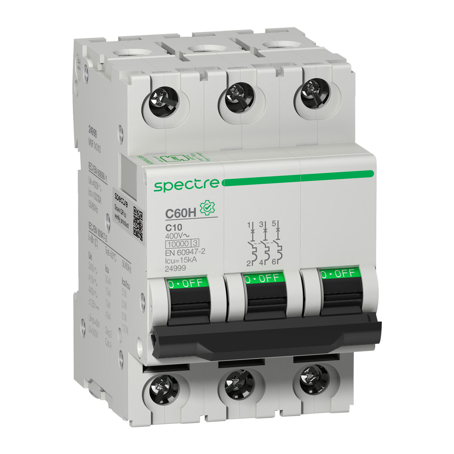 M9 - C60H - MCB - 3P - 10A - C Curve