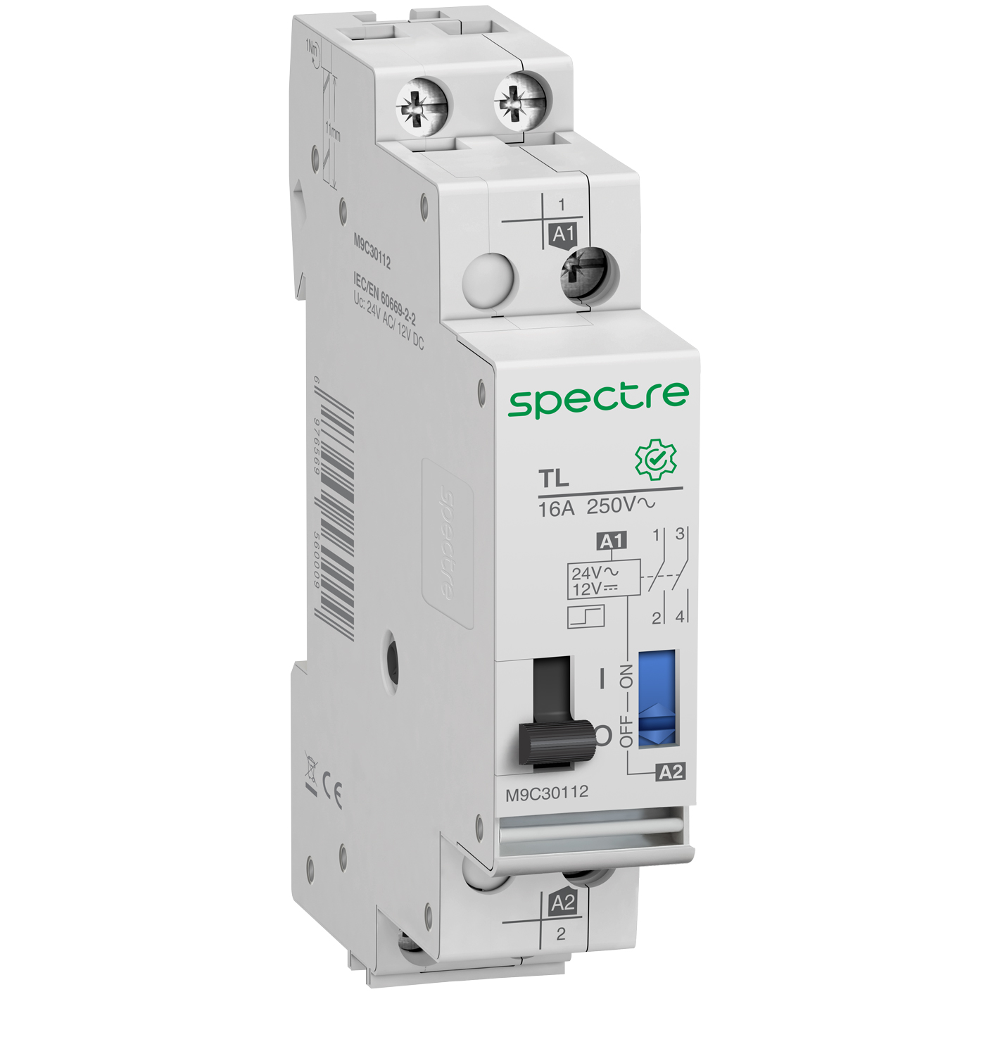 M9 - TL - Impulse Relay - 2P - 16A - Uc 24 V AC / 12 V DC - 2NO
