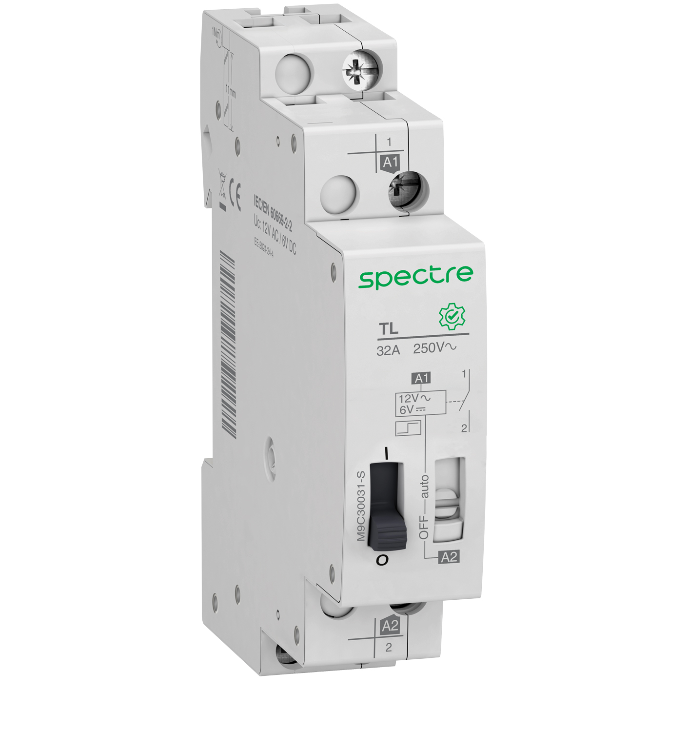 M9 - TL - Impulse relay - 1P - 32A - Uc 12 V AC / 6 V DC - 1NO