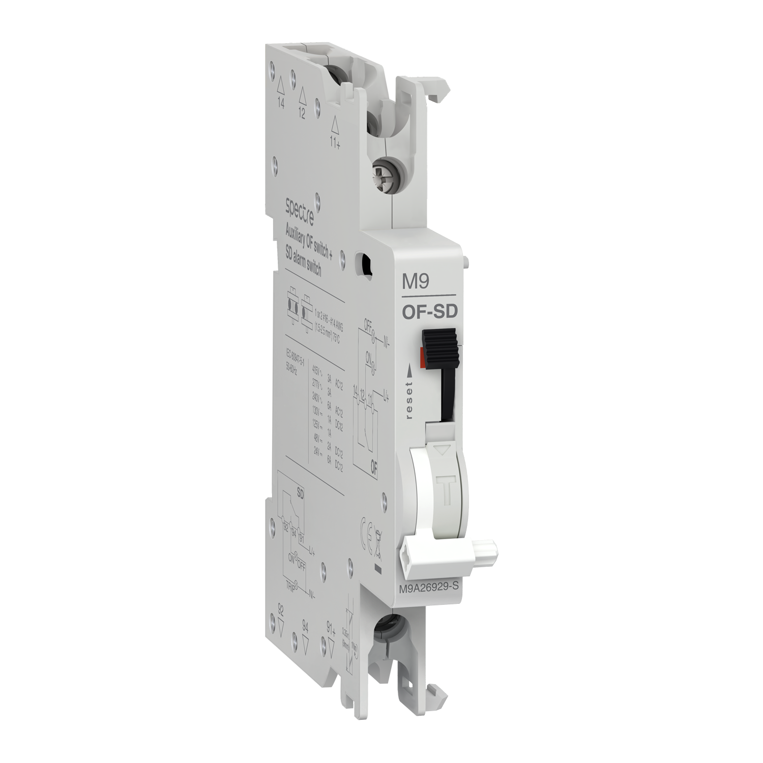 M9 - OC and Fault Contact - 1 OF + 1 SD - 240/415 V AC - 24/130 V DC