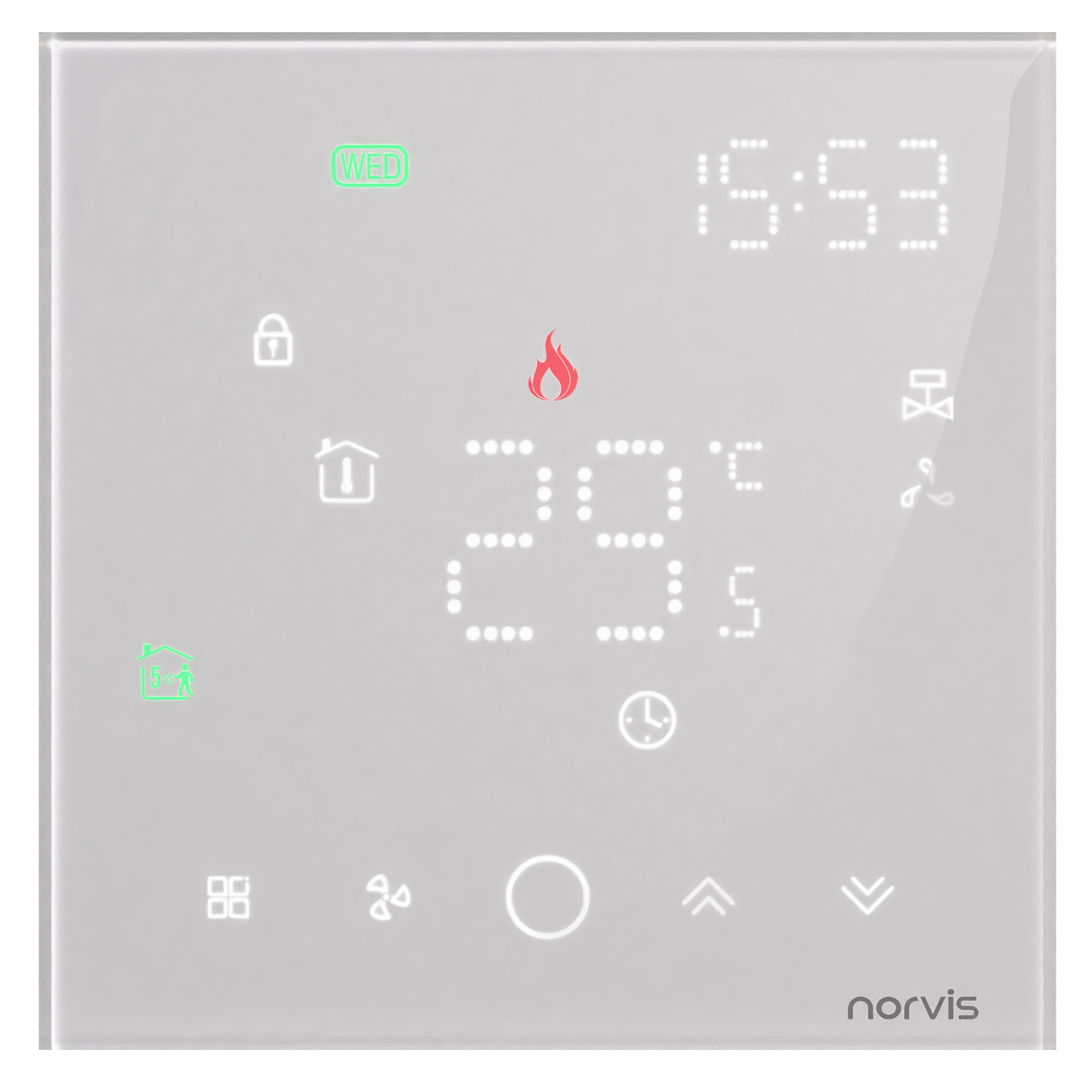 Ciel - ترموستات هوشمند - مدل TSR13 - فن کویل چهار لوله - Wi-Fi - سفید