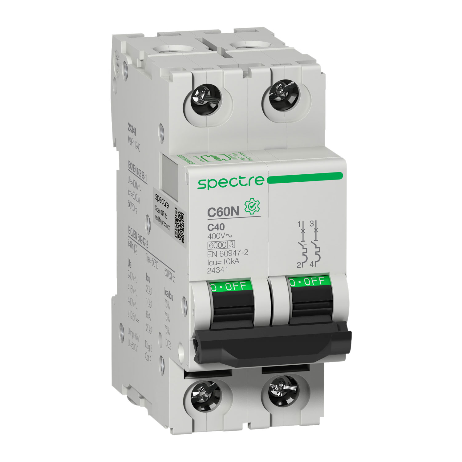 M9 - C60N - MCB - 2P - 40A - C Curve