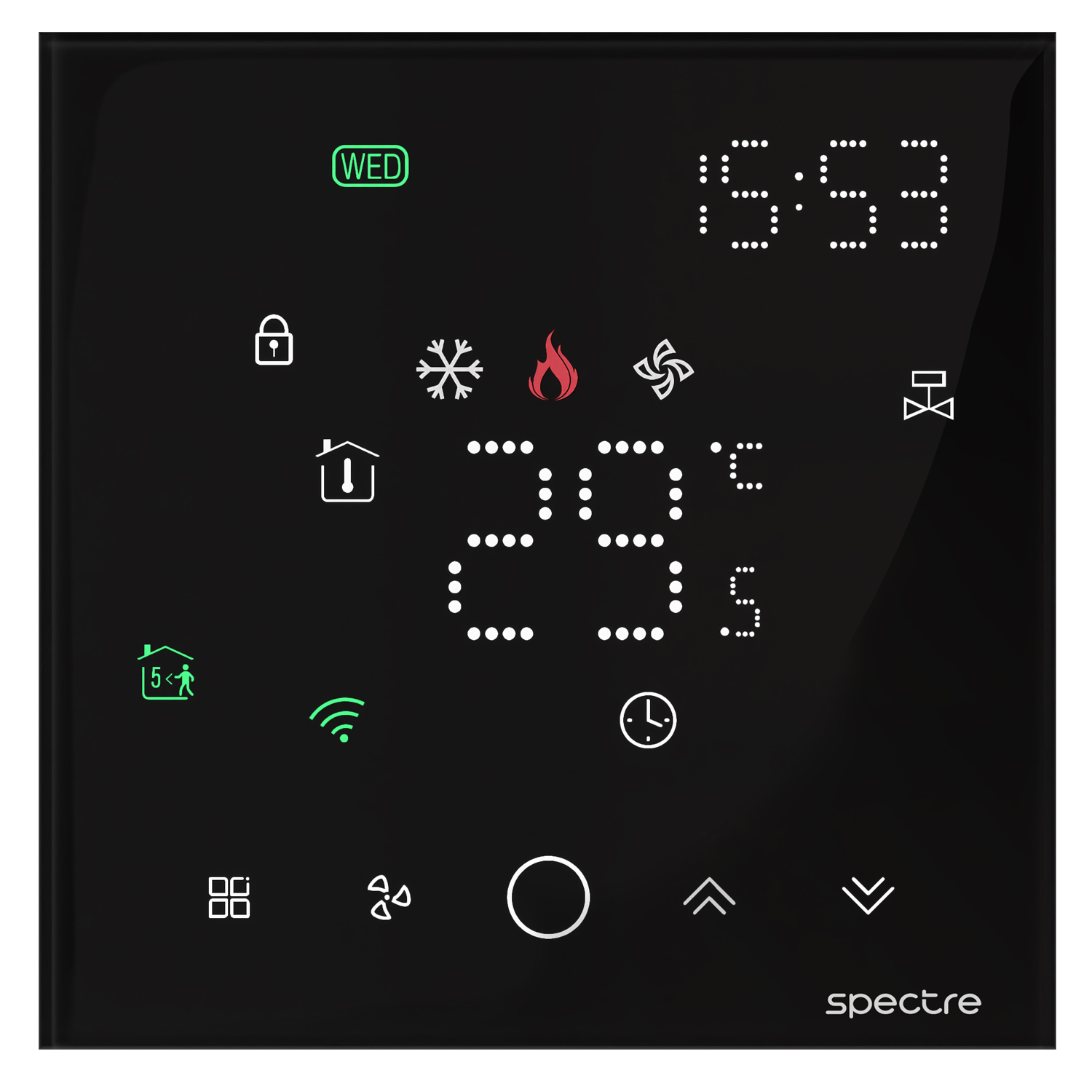 Ciel - ترموستات هوشمند - TSR13 - داکت اسپلیت چهار لوله - Zigbee - مشکی