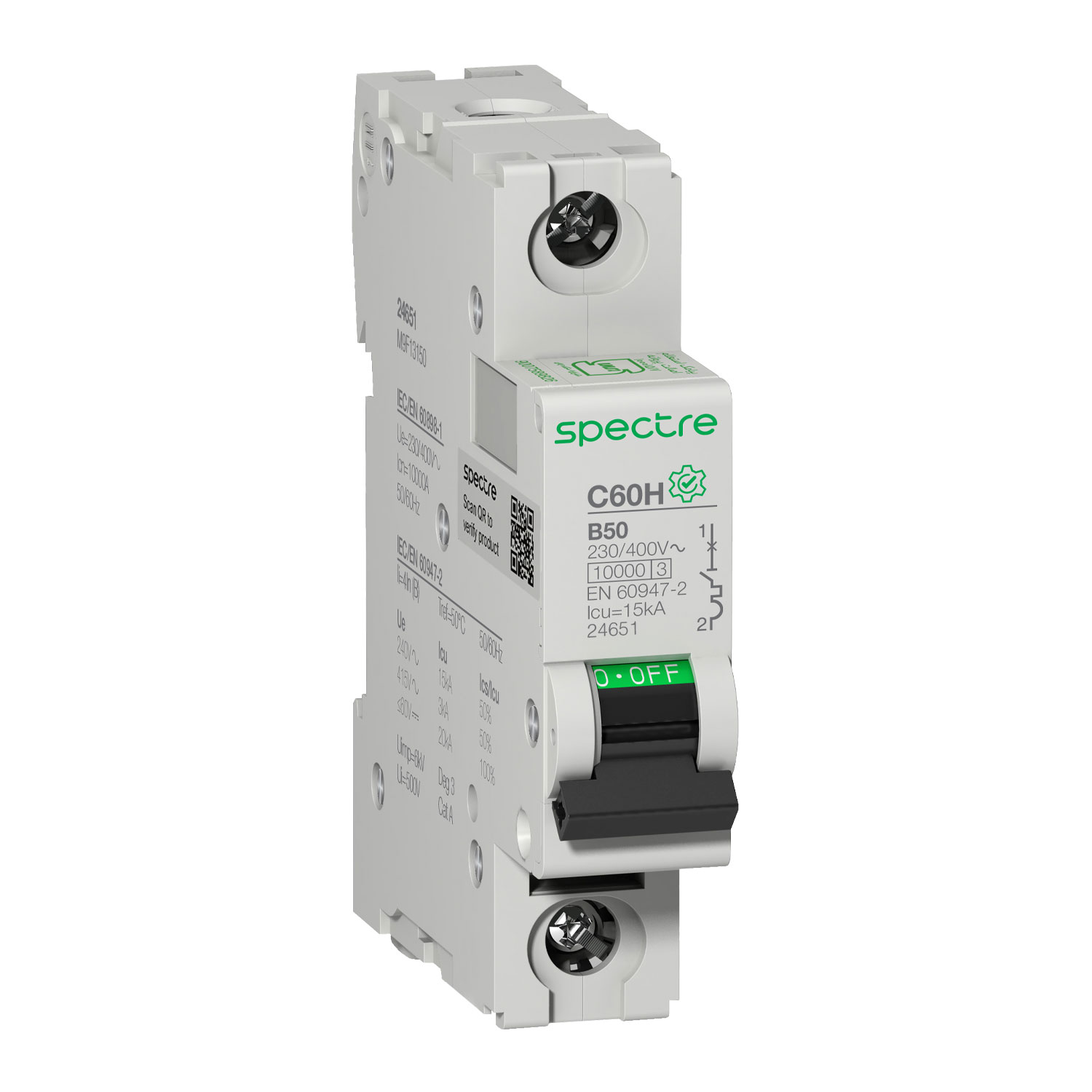 M9 - C60H - MCB - 1P - 50A - B Curve