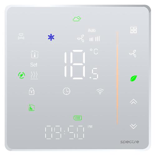 ترموستات هوشمند Ciel - سری TSR16 - فن کویل - Tuya - Wifi - دو لوله - سفید