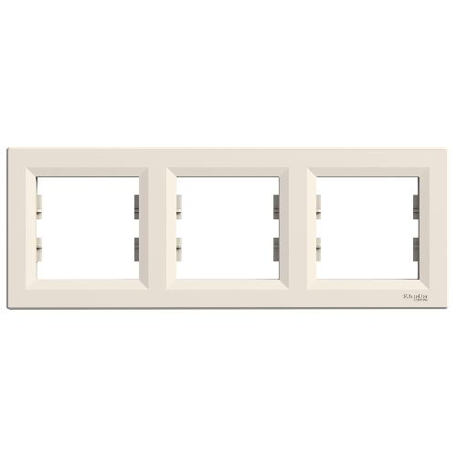 Asfora - کادر سه خانه افقی - کرم