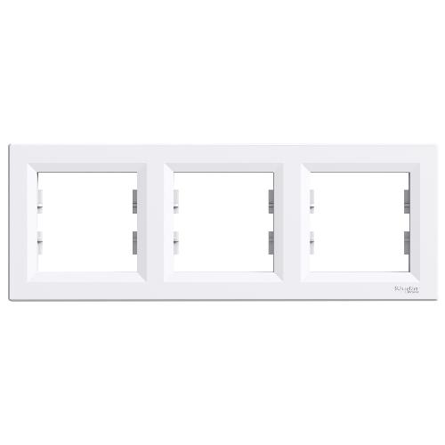 Asfora - کادر سه خانه افقی - سفید