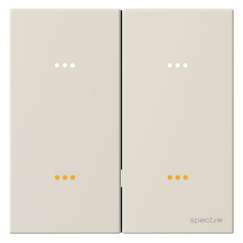 Avent - کلید روشنایی هوشمند - دوتایی چهار پل - Zigbee 3.0 - L+N - سفید