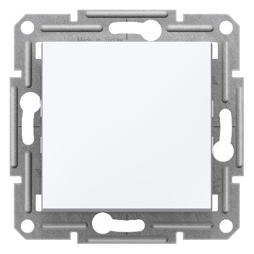 Asfora - کلید تبدیل یک پل بدون کادر - 10AX - ترمینال بدون پیچ - سفید