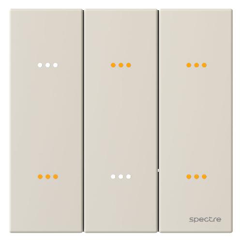 Avent - کلید روشنایی هوشمند - سه تایی 4 پل 2 سناریو سوئیچ  Zigbee 3.0 - L+N - سفید