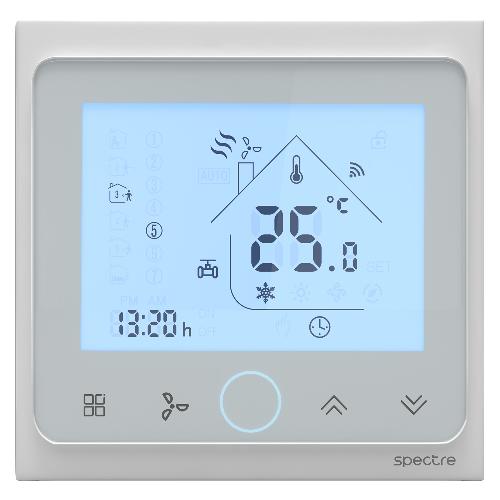 ترموستات هوشمند Ciel - سری TSR12 - فن کویل - Tuya - Wifi - دو لوله - سفید - سفید
