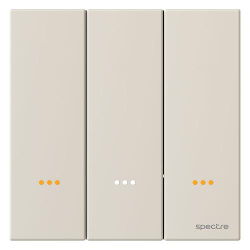 Avent - کلید روشنایی هوشمند - سه پل - Zigbee 3.0 - L+N - سفید