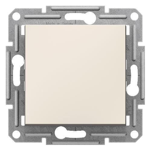 Asfora - کلید تبدیل یک پل بدون کادر - 10AX - ترمینال بدون پیچ - کرم