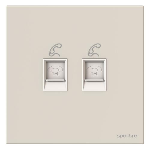 Avent - سوکت تلفن دوبل - RJ11 - سفید