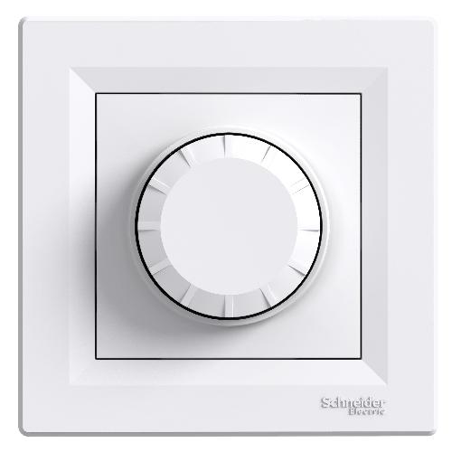 Asfora - دیمر 600 وات فشاری - با رویه چرخشی - سفید - چراغ دار